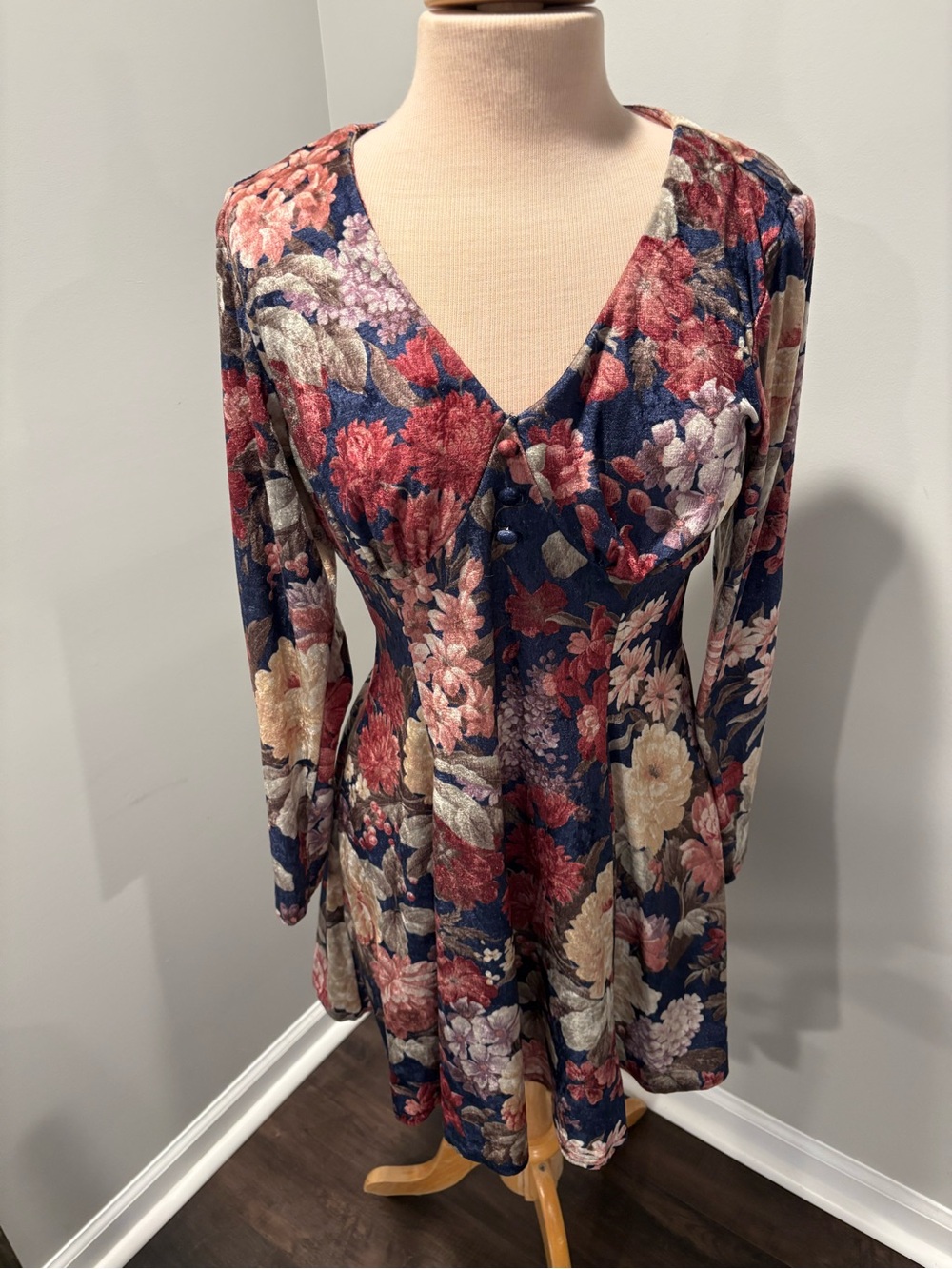 Vintage 90s Contempo Casuals Floral mini dress